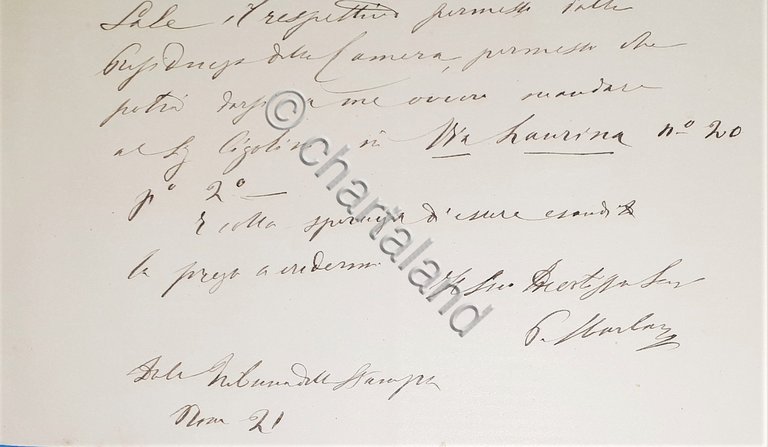 Lettera manoscritta con autografo - Giornalista Pietro Sbarbaro - 1880 …