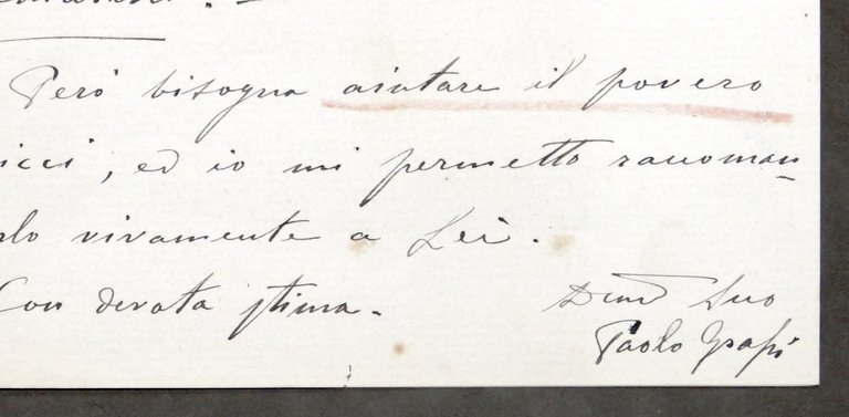 Lettera manoscritta con autografo - Paolo Grassi - 1884 Ersilio … | Immagine Gallery 3