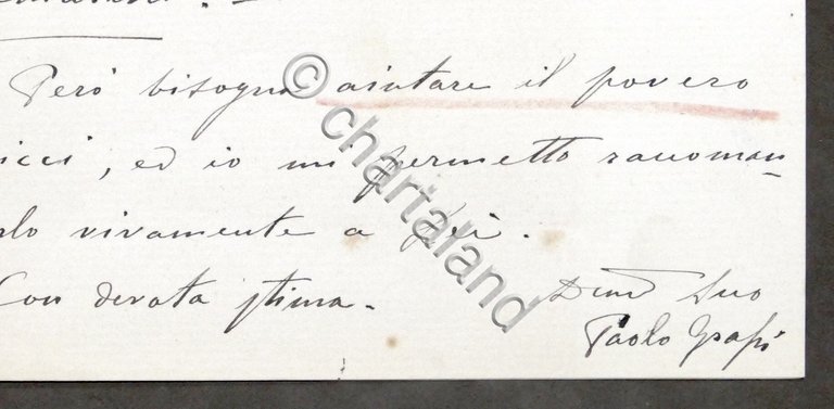 Lettera manoscritta con autografo - Paolo Grassi - 1884 Ersilio … | Immagine Gallery 2