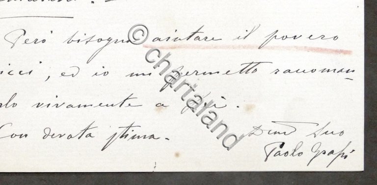 Lettera manoscritta con autografo - Paolo Grassi - 1884 Ersilio … | Immagine Gallery 4