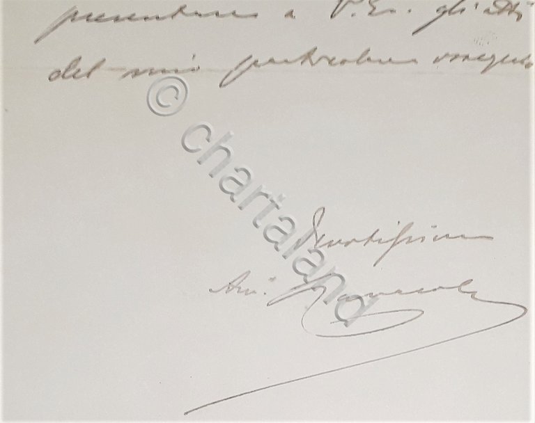 Lettera manoscritta con autografo - Politico Giannetto Cavasola - 1906