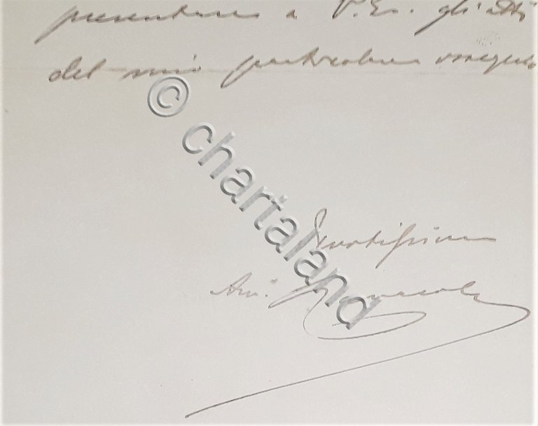 Lettera manoscritta con autografo - Politico Giannetto Cavasola - 1906