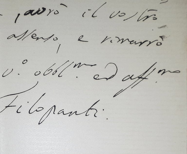 Lettera manoscritta con autografo - Politico italiano Quirico Filopanti - … | Immagine Gallery 3