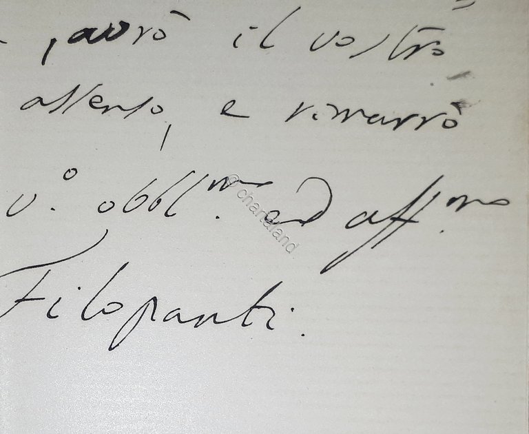Lettera manoscritta con autografo - Politico italiano Quirico Filopanti - … | Immagine Gallery 4