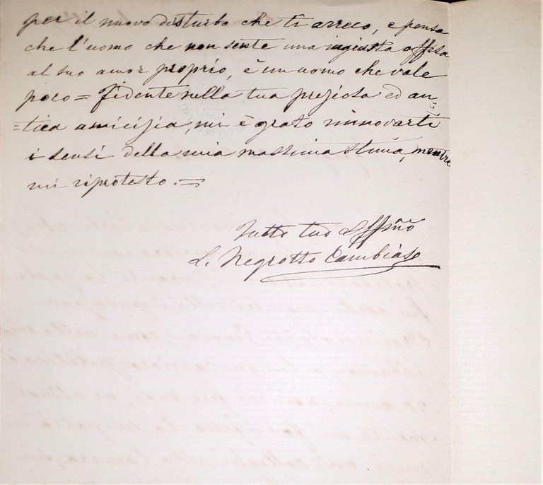 Lettera manoscritta con autografo - Politico Pierino Negrotto Cambiaso - … | Immagine Gallery 3
