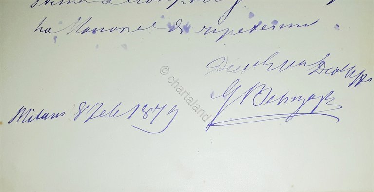 Lettera manoscritta con autografo - Sindaco di Milano Giulio Bellinzaghi … | Immagine Gallery 2