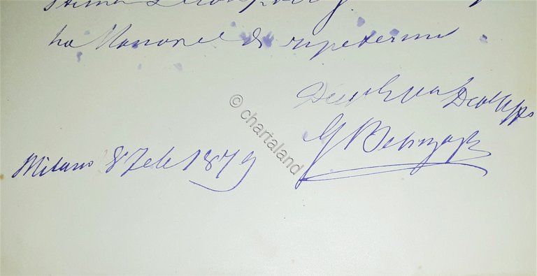 Lettera manoscritta con autografo - Sindaco di Milano Giulio Bellinzaghi … | Immagine Gallery 4