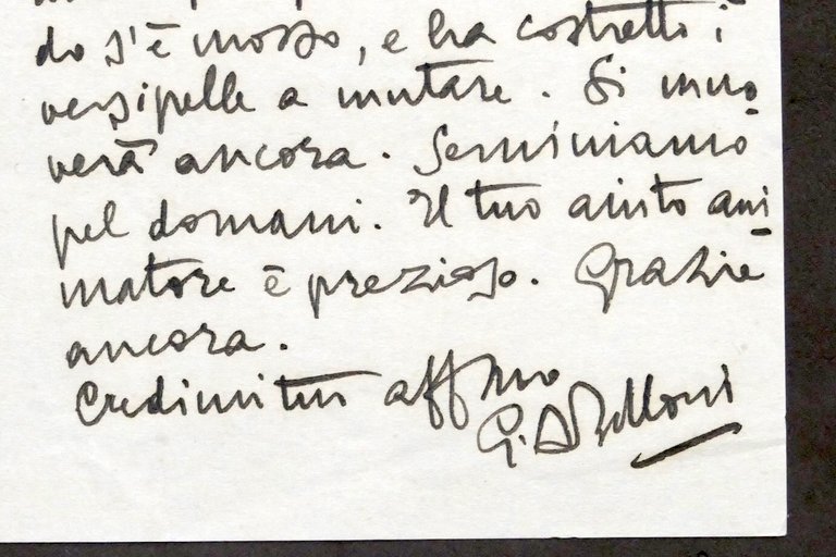 Lettera manoscritta con autografo del deputato Giulio Andrea Belloni - … | Immagine Gallery 3