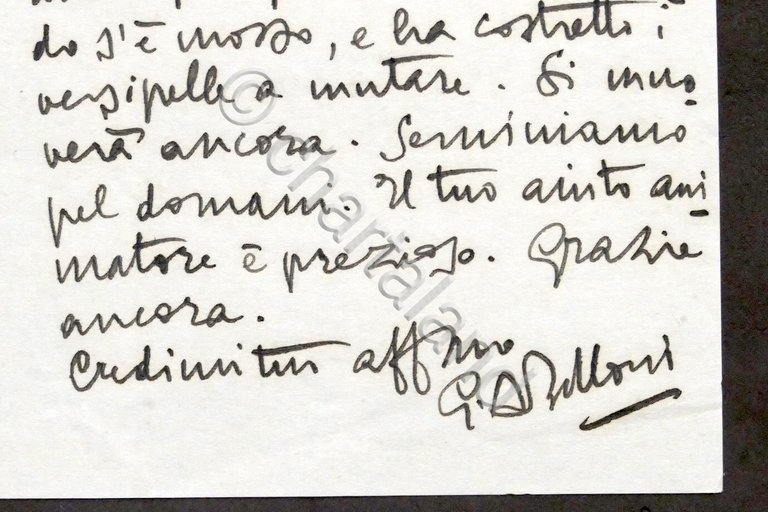 Lettera manoscritta con autografo del deputato Giulio Andrea Belloni - … | Immagine Gallery 2