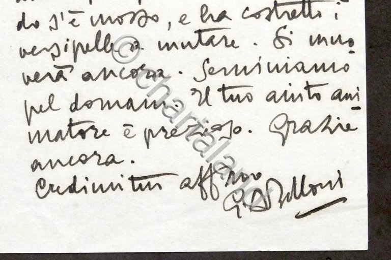 Lettera manoscritta con autografo del deputato Giulio Andrea Belloni - … | Immagine Gallery 4