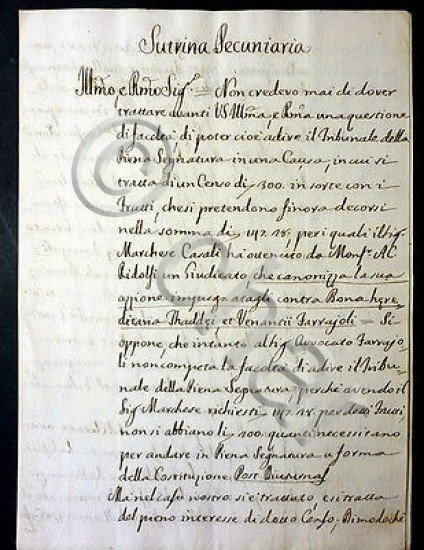 Lettera Sigillo Richiesta Annullamento Matrimonio 1837