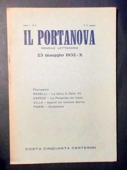 Letteratura - Il Portanova - Anno I - N° 5 … | Immagine principale