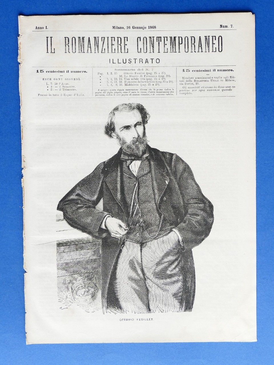 Letteratura Il romanziere contemporaneo illustrato Anno I N° 7 1868 … | Immagine principale