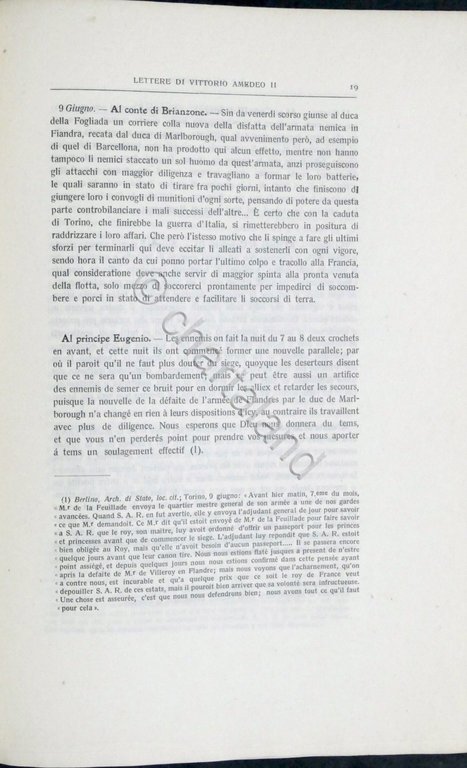 Lettere di Vittorio Amedeo II nel periodo assedio di Torino …