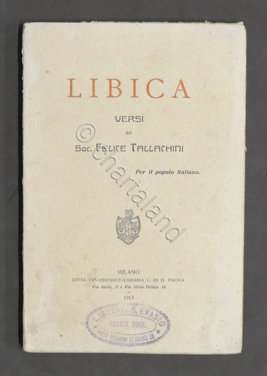 Libica - Versi del Sac. Felice Tallachini per il Popolo …