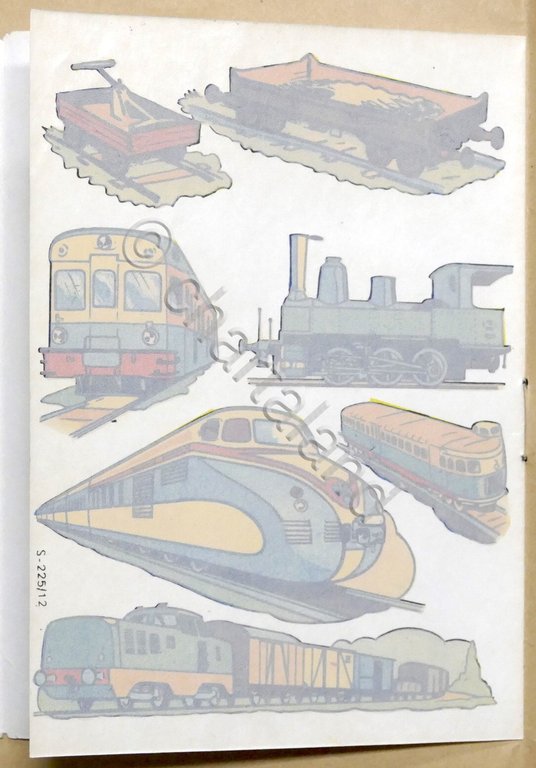 Libretto Decalcomanie - Trains - Treni - anni '50