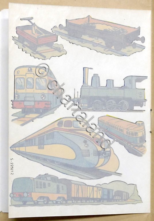 Libretto Decalcomanie - Trains - Treni - anni '50