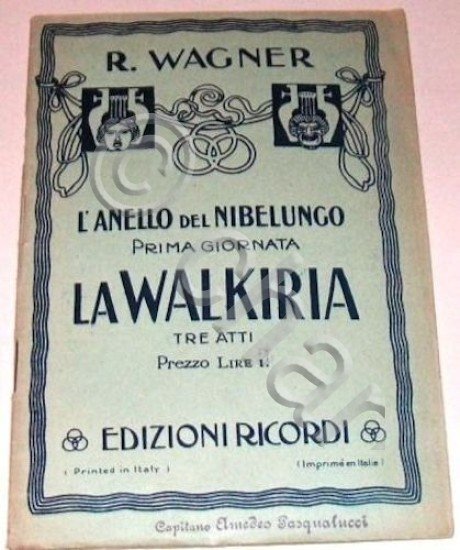 Libretto La Walkiria Wagner 1949 Scene