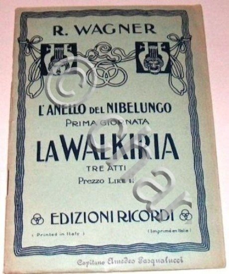 Libretto La Walkiria Wagner 1949 Scene