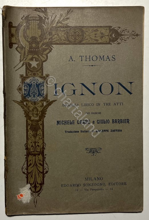 Libretto Opera - A. Thomas - Mignon: Dramma Lirico in … | Immagine Gallery 2