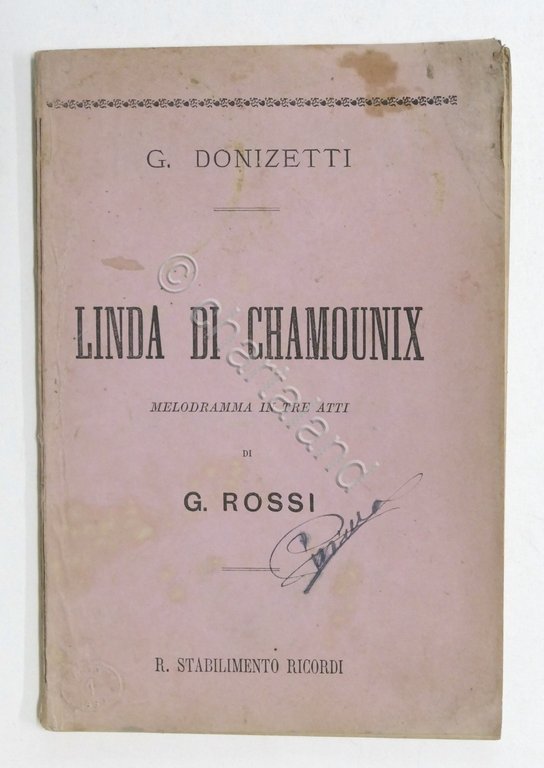 Libretto Opera - G. Donizetti - Linda di Chamounix - … | Immagine Gallery 1