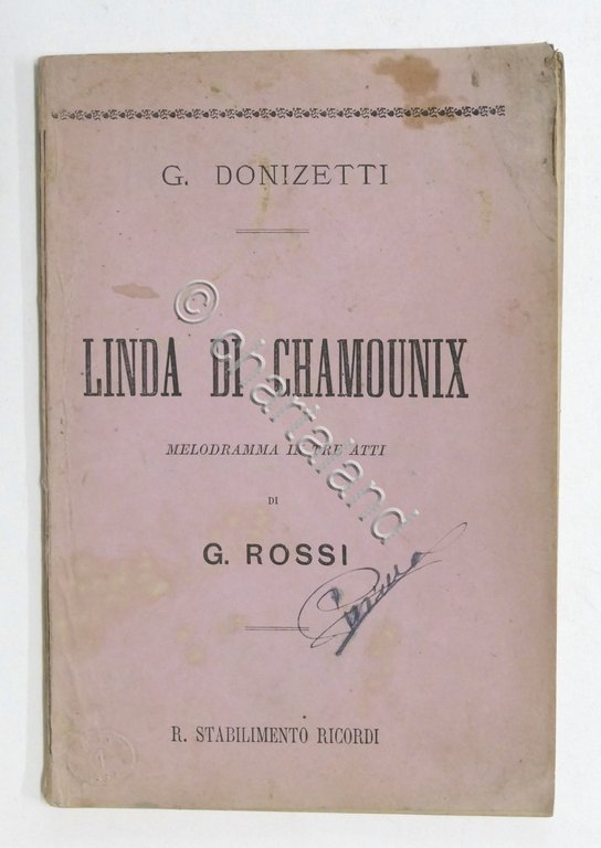 Libretto Opera - G. Donizetti - Linda di Chamounix - … | Immagine Gallery 2