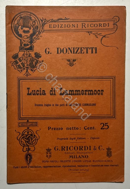 Libretto Opera - G. Donizetti - Lucia di Lammermoor: Dramma … | Immagine Gallery 2