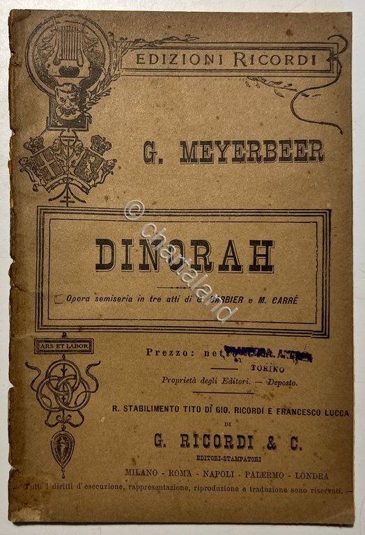 Libretto Opera - G. Meyerbeer - Dinorah - Opera Semiseria … | Immagine Gallery 2