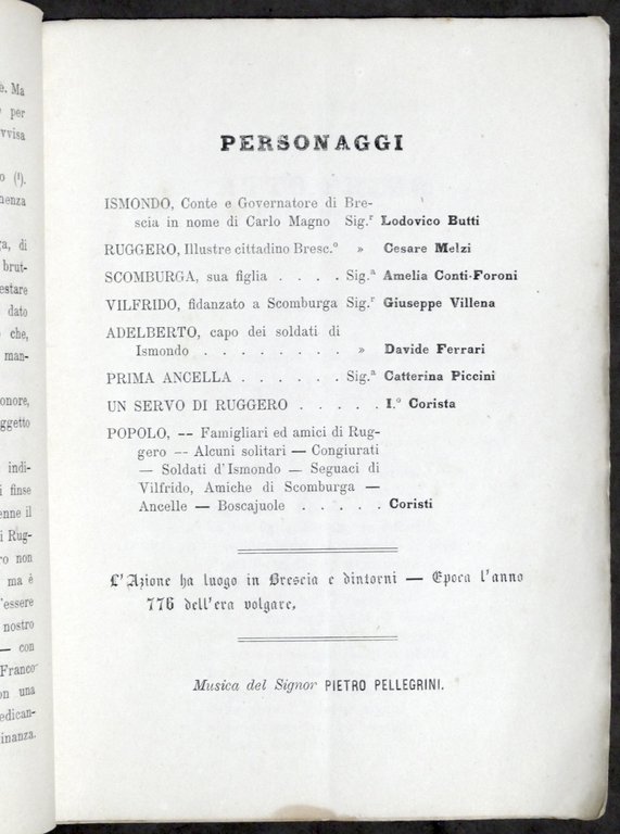Libretto Opera - P. Pellegrini - Scomburga - Teatro Brescia …