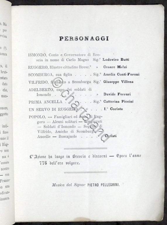 Libretto Opera - P. Pellegrini - Scomburga - Teatro Brescia …