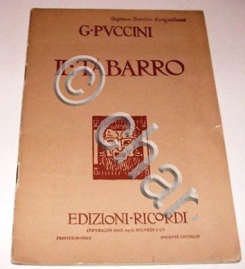 Libretto Opera Il Tabarro Puccini 1936 Scene