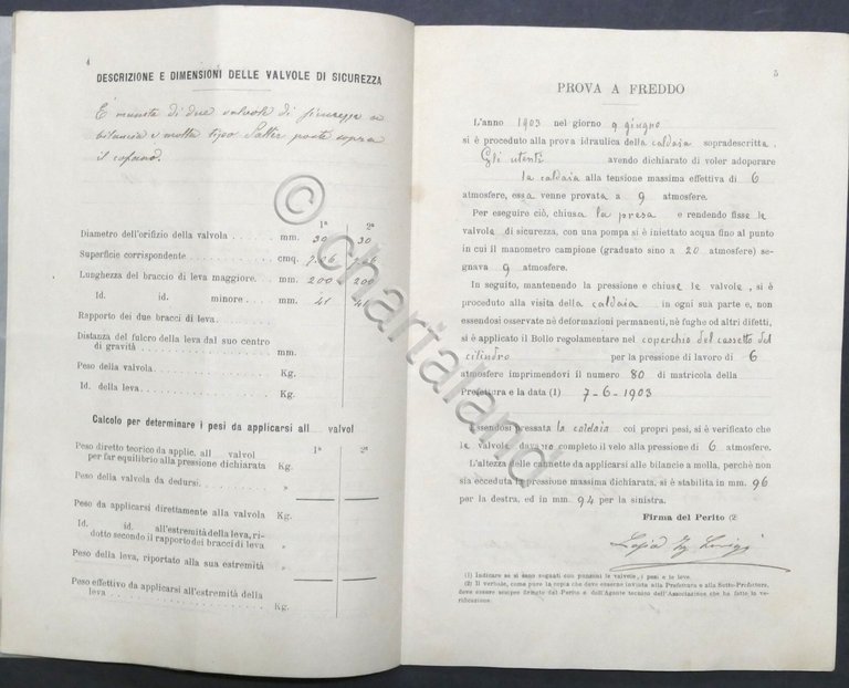 Libretto per la visita alle Caldaie ed ai Recipienti a …