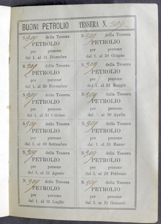 Libretto Tessera - Buoni per generi alimentari - Comune di …