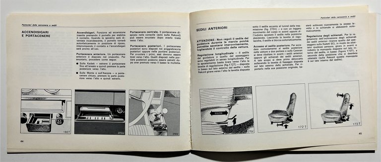 Libretto Uso e Manutenzione - Opel Kadett Ascona Manta Rekord …