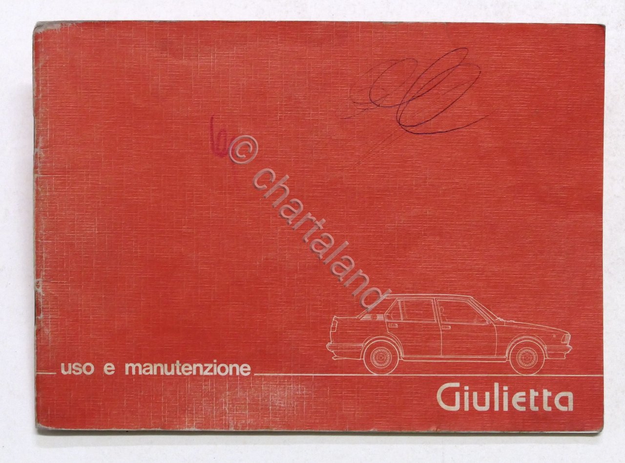 Libretto uso e manutenzione Alfa Romeo Giulietta - ed. 1979