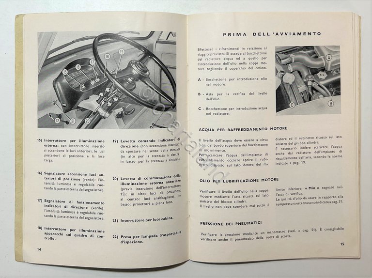Libretto Uso e Manutenzione FIAT - Furgone - Camioncino 1100 …