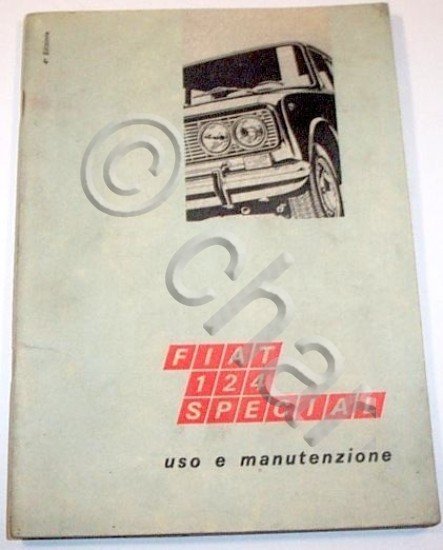 Libretto Uso Manutenzione FIAT 124 Special - ed. 1969