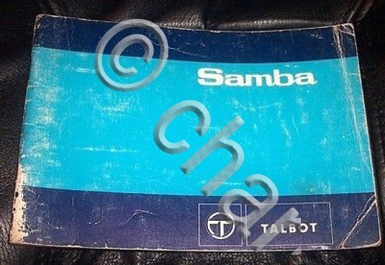 Libretto Uso Manutenzione Talbot Samba - ed. 1981