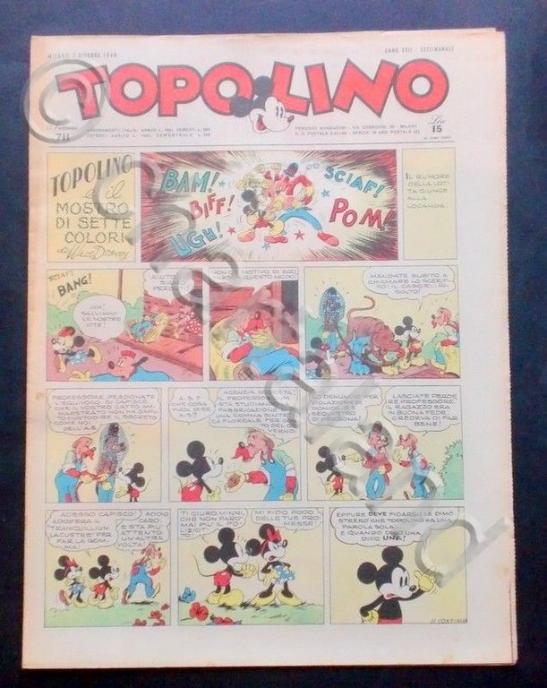 Topolino giornale - Numero 711 - Anno XVII - Ottobre …