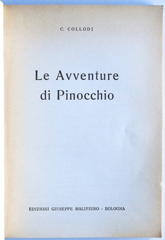 Libri Ragazzi - Collodi - Le avventure di Pinocchio - …