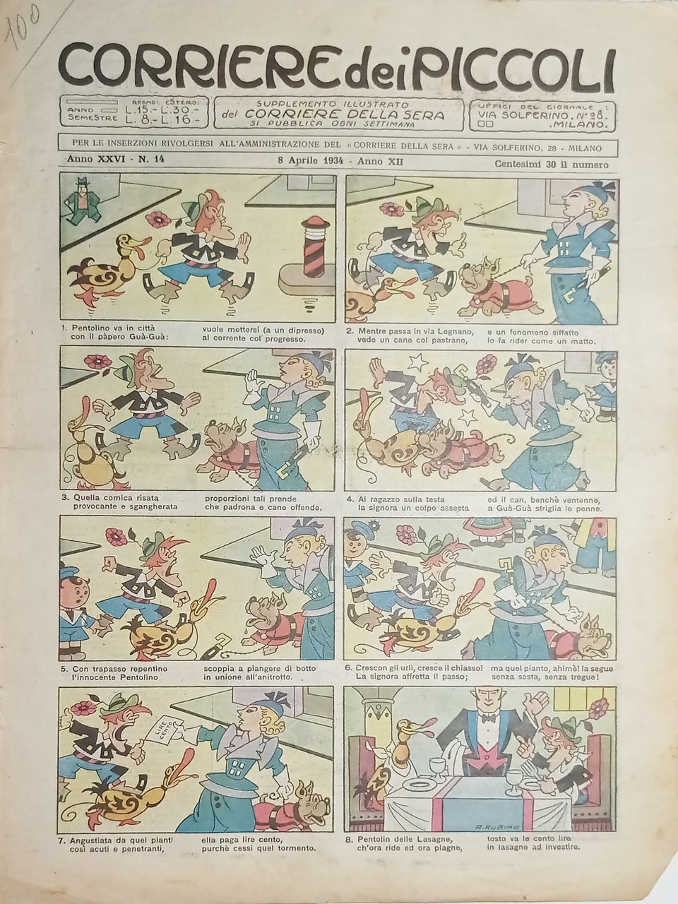 Libri Ragazzi - Corriere dei Piccoli N. 14 - 1934 …