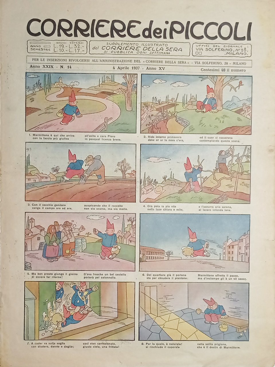 Libri Ragazzi - Corriere dei Piccoli N. 14 - 1937 …