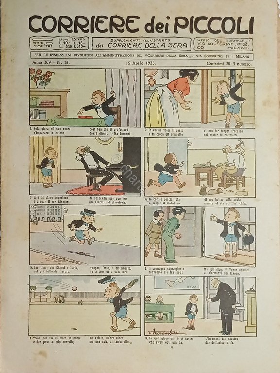 Libri Ragazzi - Corriere dei Piccoli N.15 - 1923 Copertina …