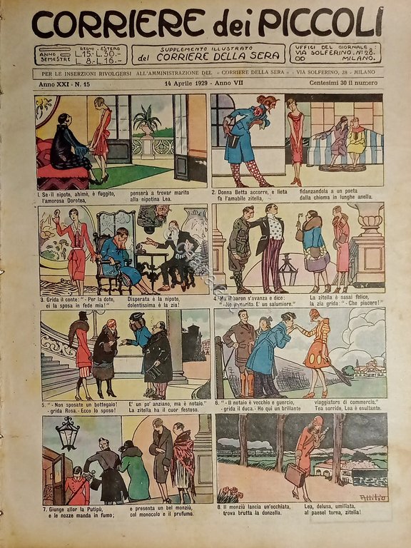 Libri Ragazzi - Corriere dei Piccoli N. 15 - 1929 …