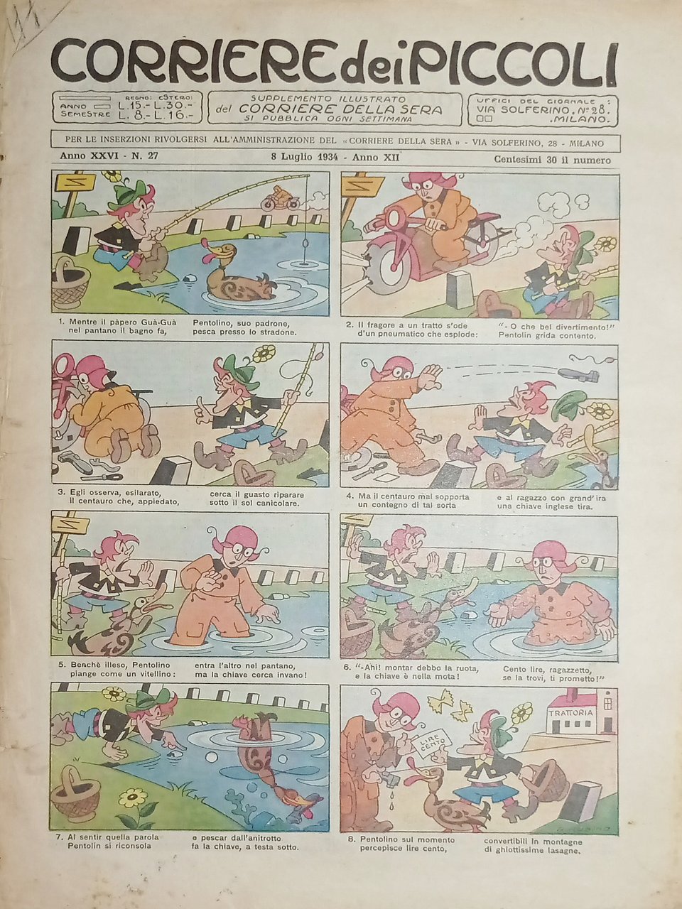 Libri Ragazzi - Corriere dei Piccoli N. 27 - 1934 …
