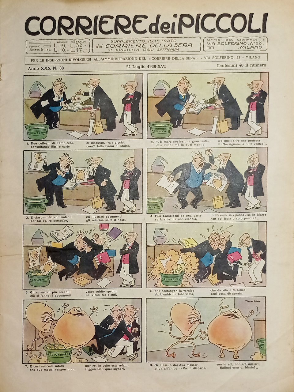 Libri Ragazzi - Corriere dei Piccoli N. 30 - 1938