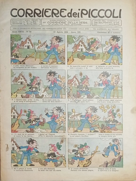 Libri Ragazzi - Corriere dei Piccoli N. 32 - 1934 …