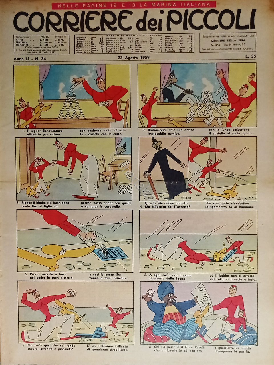 Libri Ragazzi - Corriere dei Piccoli N. 34 - 1959 …