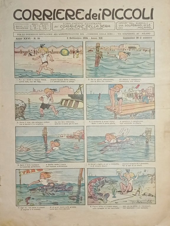 Libri Ragazzi - Corriere dei Piccoli N.35 - 1934 Copertina … | Immagine Gallery 1