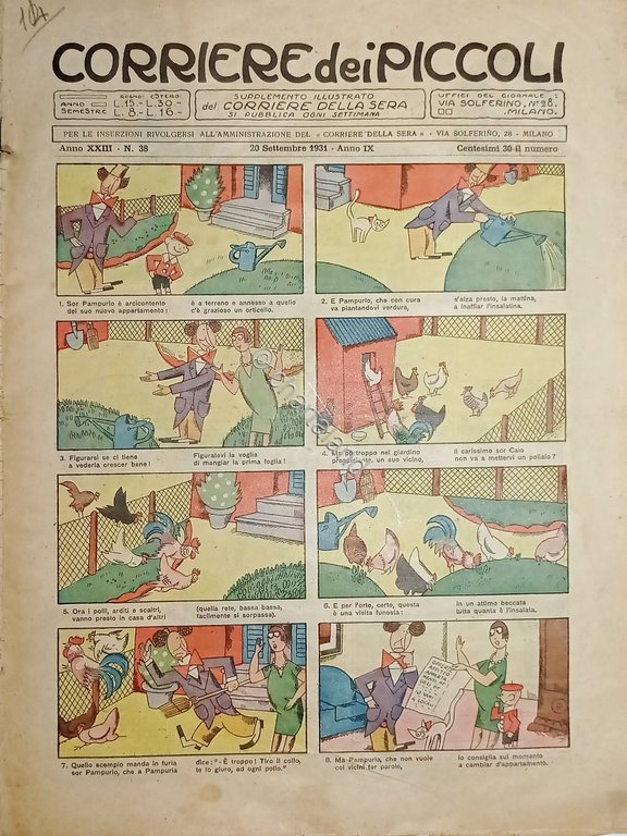 Libri Ragazzi - Corriere dei Piccoli N. 38 - 1931